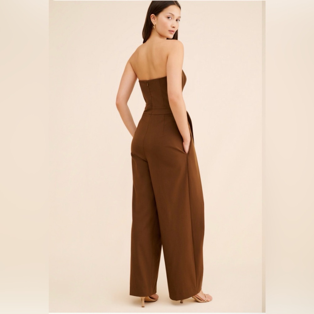 NWT Astr Chocolate Strapless Jumpsuit - Picture 2 of 8